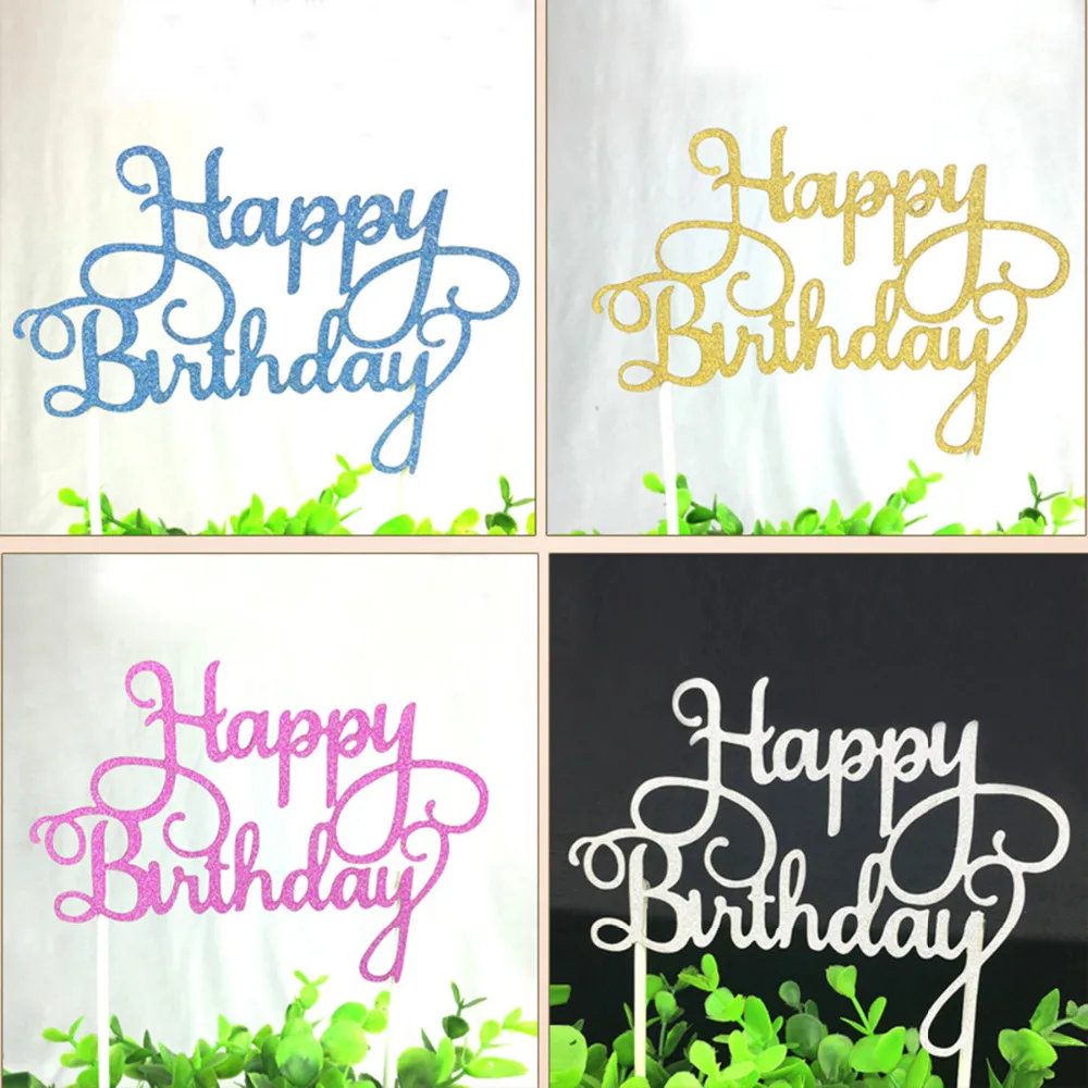 Топпер для торта золотистый/серебристый/синий/фуксия 1 шт.|silver silver|flags flagsflags color |