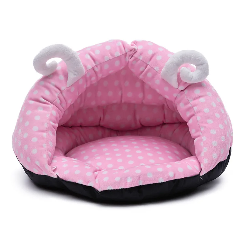 Зимняя теплая кровать для собак домик домашних животных милая мягкая флисовая