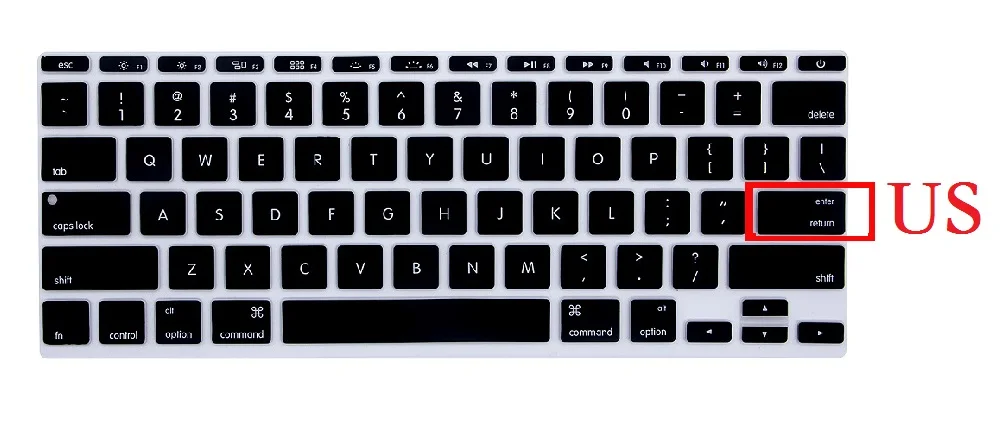 ЕС/США силиконовый чехол для клавиатуры Macbook Air 11 A1465 английская буква