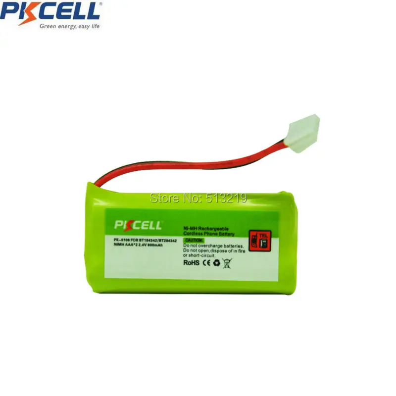 Аккумуляторная батарея 2 4 В AAA * 800 мАч для AT&ampT BT18433 BT28433 BT184342 Vtech BT28434 8 упаковок |