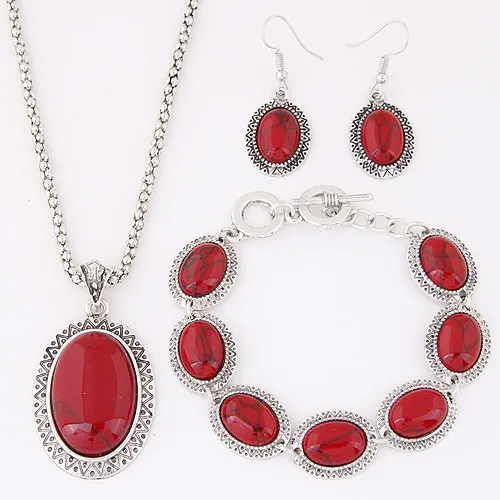 Turquoise jewelry set Vintage Necklaces and earrings Fashion Jewelry Party gift WY15072872 | Украшения и аксессуары