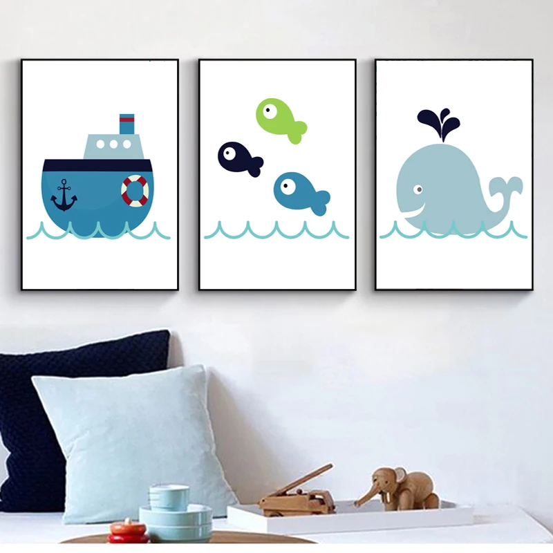 Картина на холсте с изображением Кита и лодки|Рисование каллиграфия| |