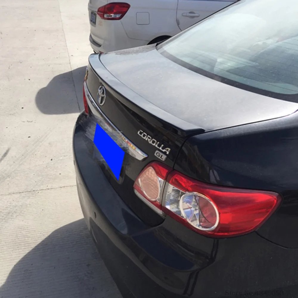 Для Toyota Corolla 2007 2013 Автомобильный задний черный спойлер авто ABS пластик
