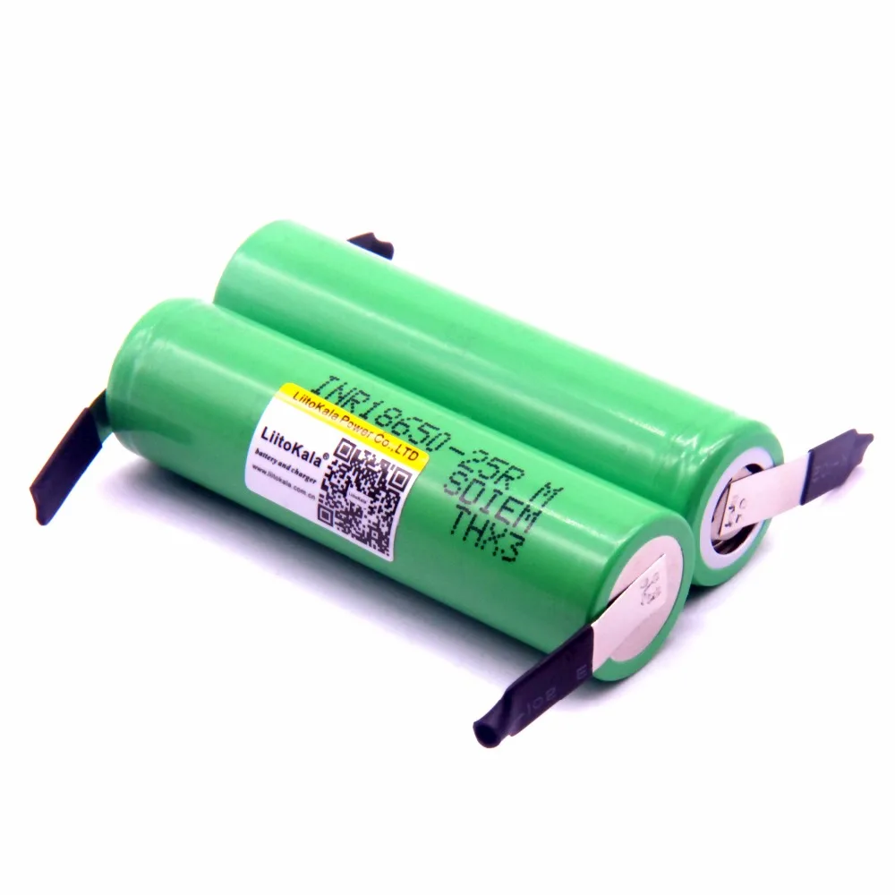 Liitokala 100 шт. новый бренд 18650 2500 мАч аккумуляторная батарея 3 6 В INR18650 25R M 20A разряд + DIY