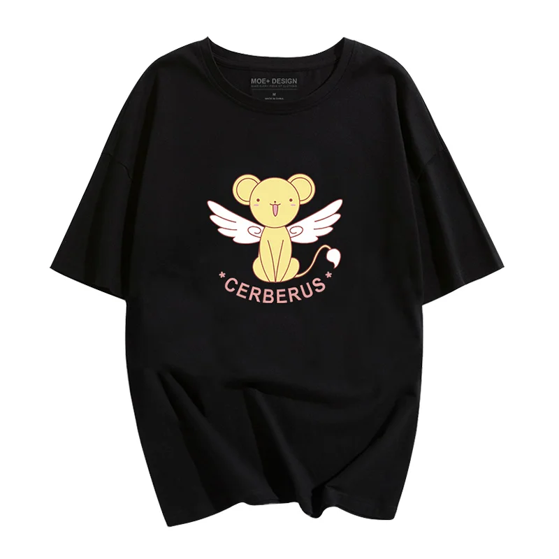 [В наличии] аниме карточка Captor Sakura CERBERUS косплей костюм футболка хлопковая летняя