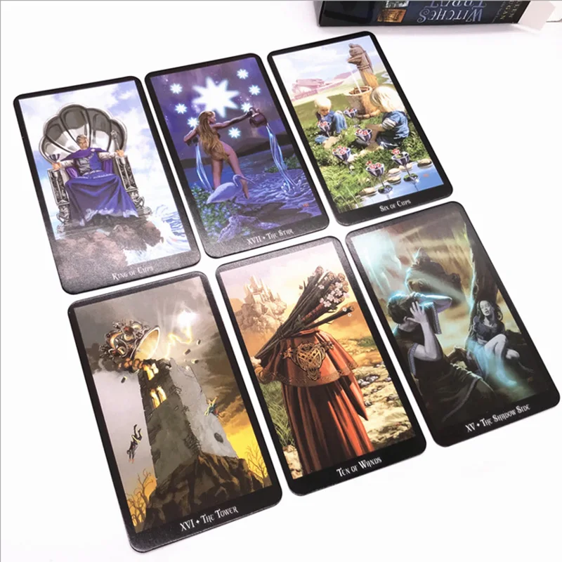 Английский Таро ведьма гадания карточка любовь судьба аниме шаблон Настольная