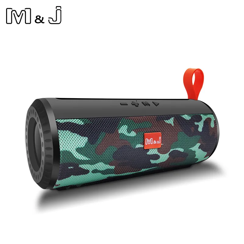 Армейский зеленый M& J Портативный беспроводной Bluetooth динамик стерео большая мощность 10 Вт система TF FM радио Музыкальный сабвуфер Колонка динамик s для компьютера - Цвет: Армейский зеленый