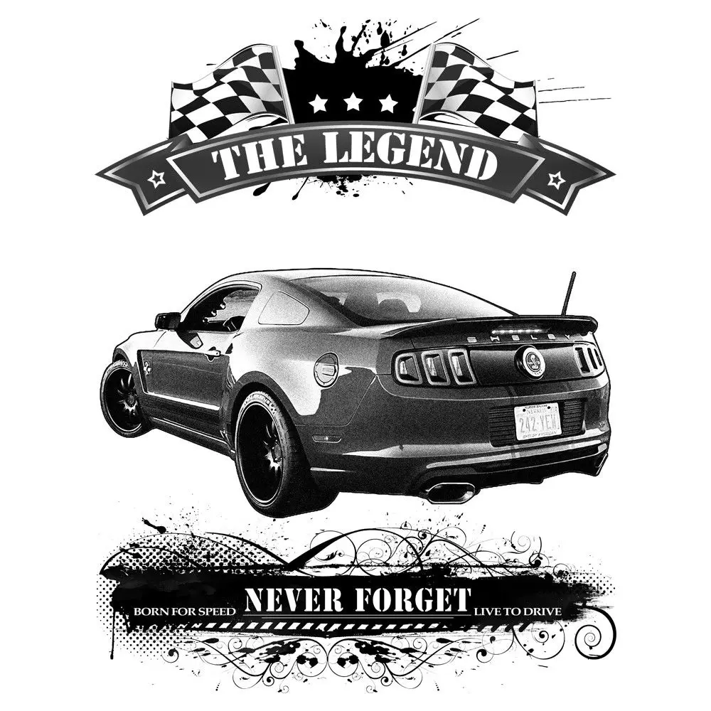 Футболка Классическая для фанатов американского автомобиля Mustang 2013 винтажная