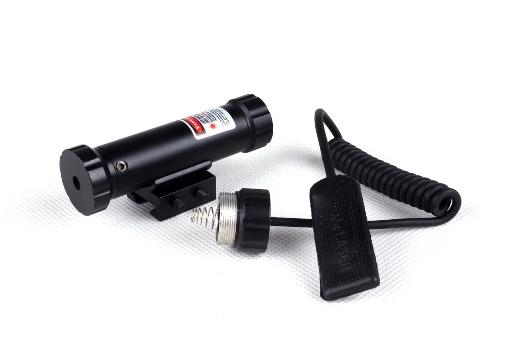 Tactical Hunting 650nm Red Dot Laser Sight Scope Remote Pressure and Push-button Switch with 20mm mount for Gun Rifle | Спорт и