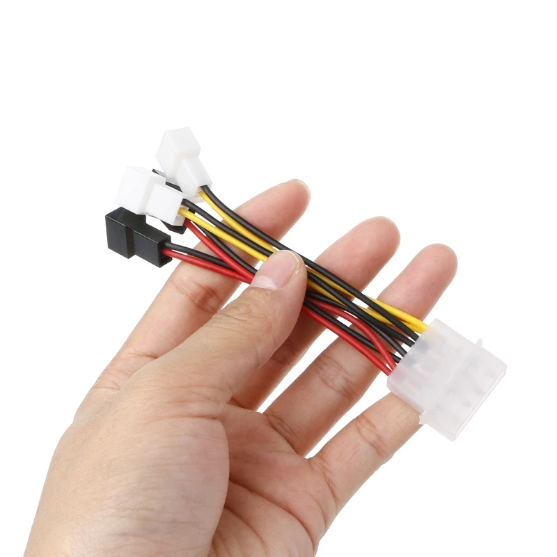 IDE Molex 4 контактный на х 3 TX3 чехол с охлаждающим вентилятором адаптер питания