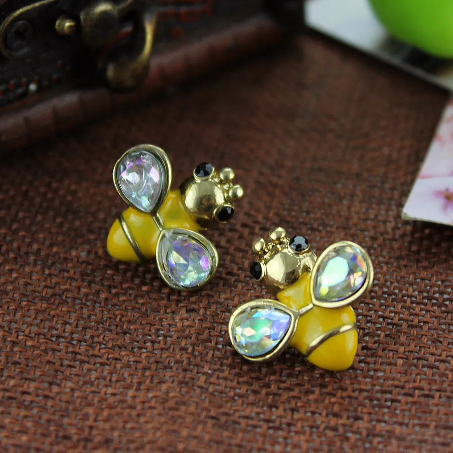 Женские серьги в виде желтой пчелы XQ с бесплатной доставкой ювелирное изделие