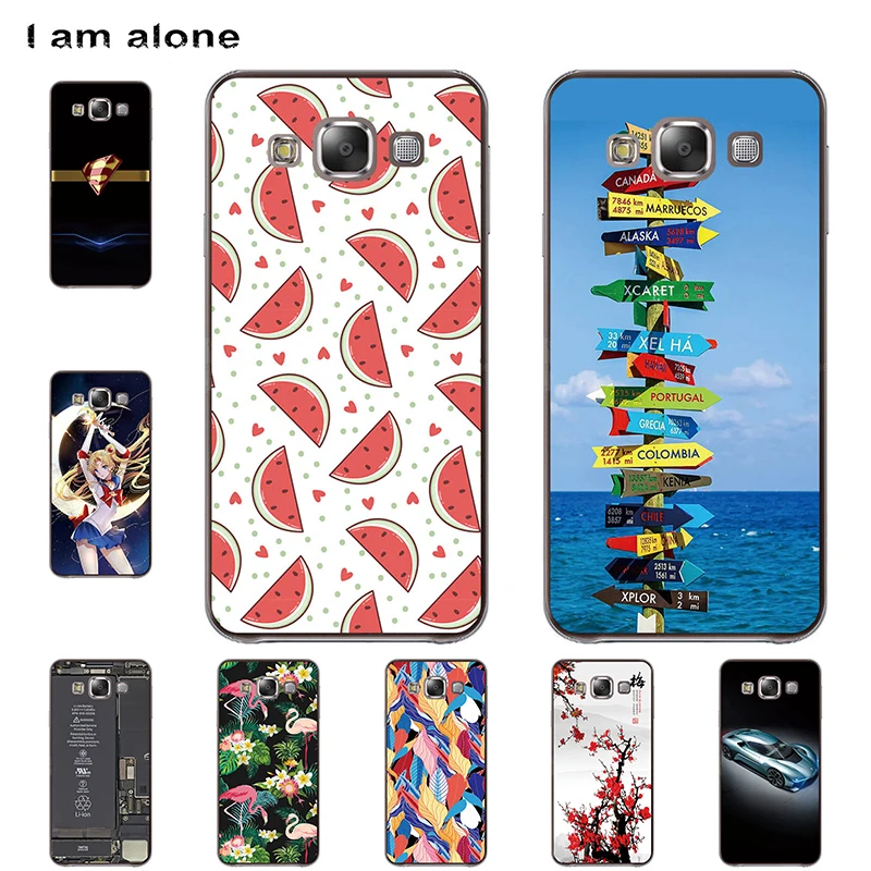 Чехлы для телефонов I am alone для samsung Galaxy E5 E500, 5,0 дюймов, жесткие пластиковые чехлы для мобильных телефонов, Модные цветные сумки