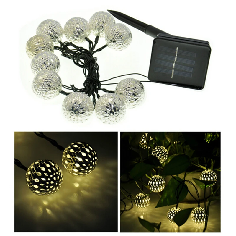 10 шаров светящиеся гирлянды на солнечной энергии светодиодный Сказочный