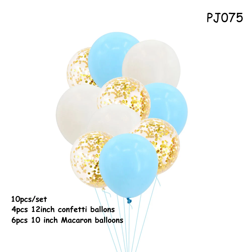 PJ075 balloon Воздушные шары из фольги для первого дня рождения, Детские воздушные шары для мальчиков и девочек, вечерние шары для первого дня рождения, Детские праздничные шары - Цвет: PJ075 balloon