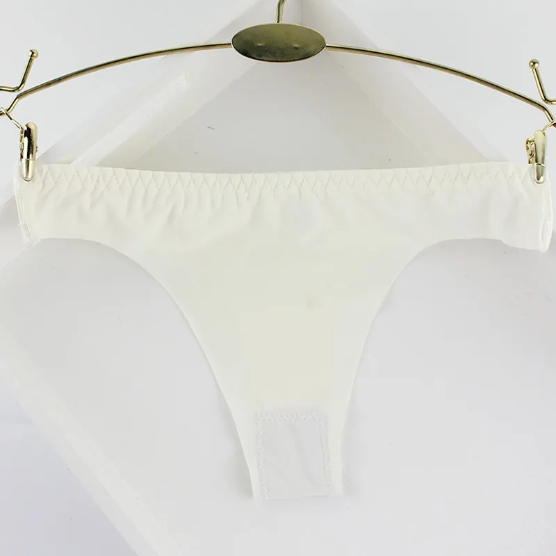 7 шт./лот шелковые сексуальные женские стринги бесшовные трусики женское нижнее