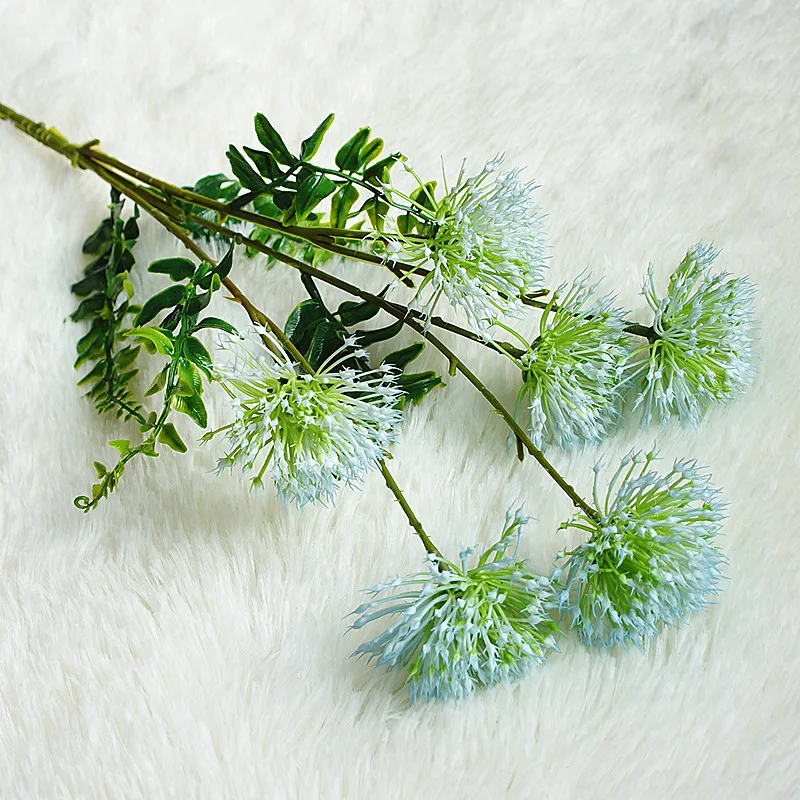 Blue Луковый шар с 6 головками, искусственный цветок, украшение для дома, украшение для свадебной фотосъемки, ручная работа, сделай сам - Цвет: Blue