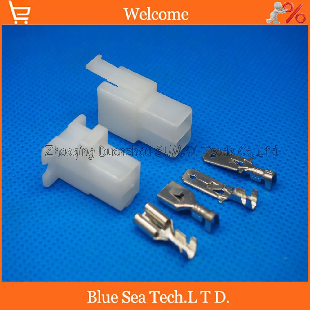 

20 sets male&female 2Pin 6.3mm car connector plug,6.3mm Auto electrical connector for car,Home appliances