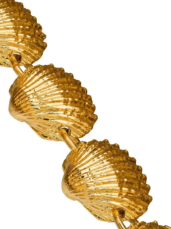 Заявление bijoux femme пляжный Золотой веер гребешок ракушка женское ожерелье бохо