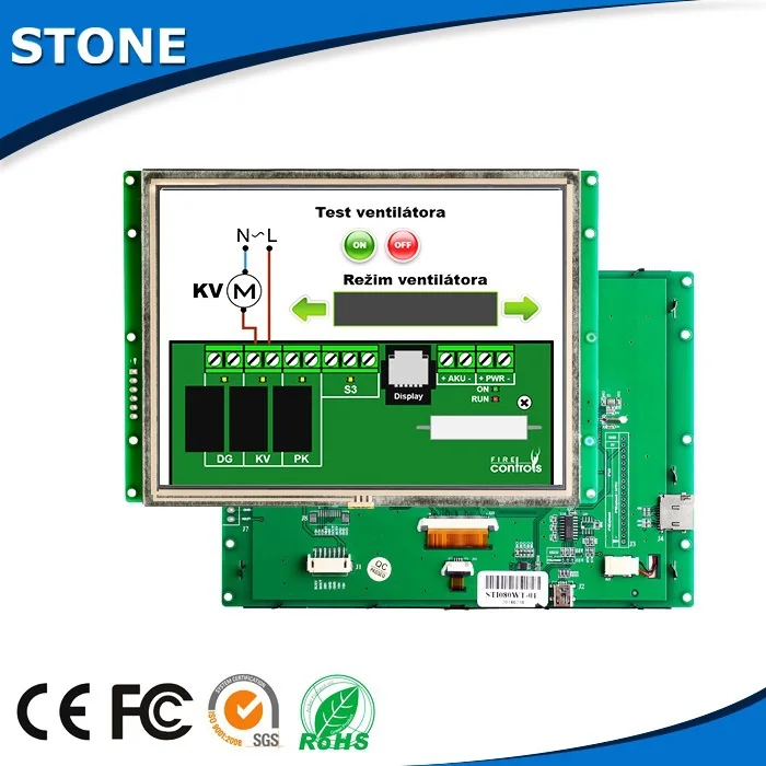 

7 Inch Sunlight Readable Outlook TFT LCD Module HMI with Controller Board for Industrial Control Panel