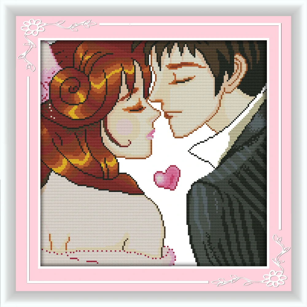 Картина для домашнего декора Lover kiss sweet рассчитана на холст DMC 11CT 14CT китайские
