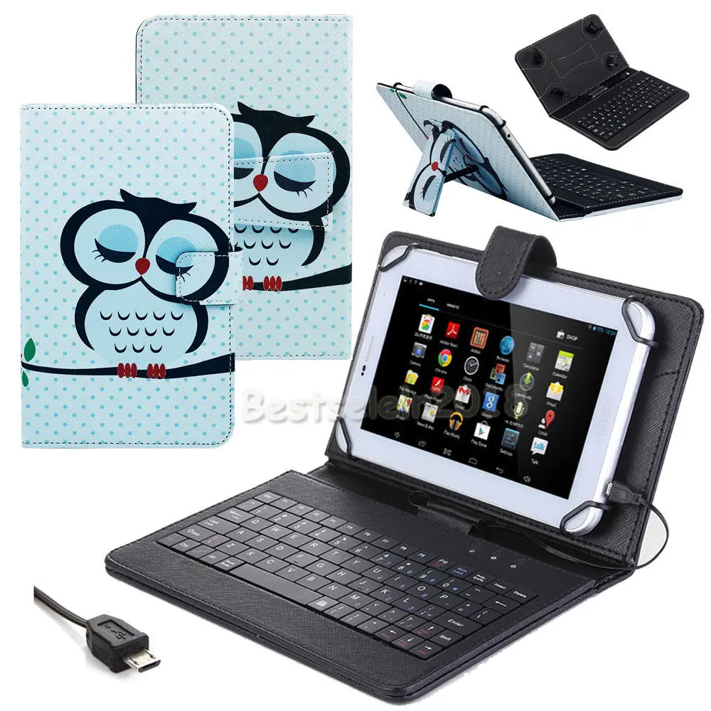 Универсальный кожаный чехол с Micro USB клавиатура и мышь для планшета Lenovo Tab 2 Tab2 A7 30