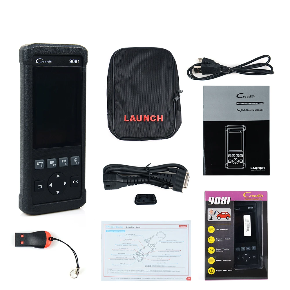 CReader 9081 OBD2 считыватель кода диагностического сканера инструмент CR9081 DIY Полный OBD