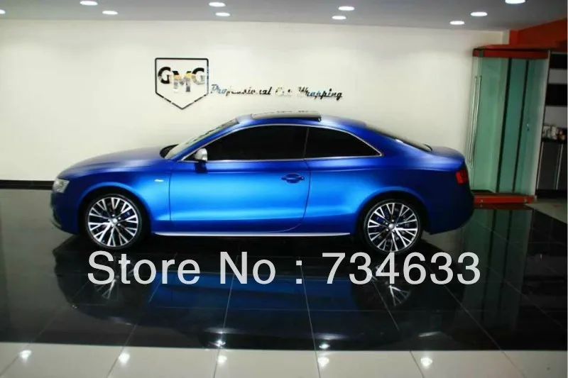 Высококачественная темно синяя матовая металлическая хромированная виниловая