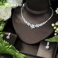hibride exclusive long chain cubic zirconia wedding bridal dubai jewelry sets for woman gold luxury jewelry set n 953