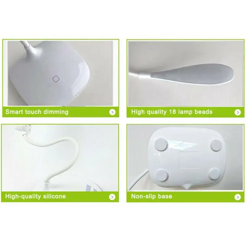 Usb зарядка свет чтения сенсорный сенсор Гибкая кровать настольная лампа с