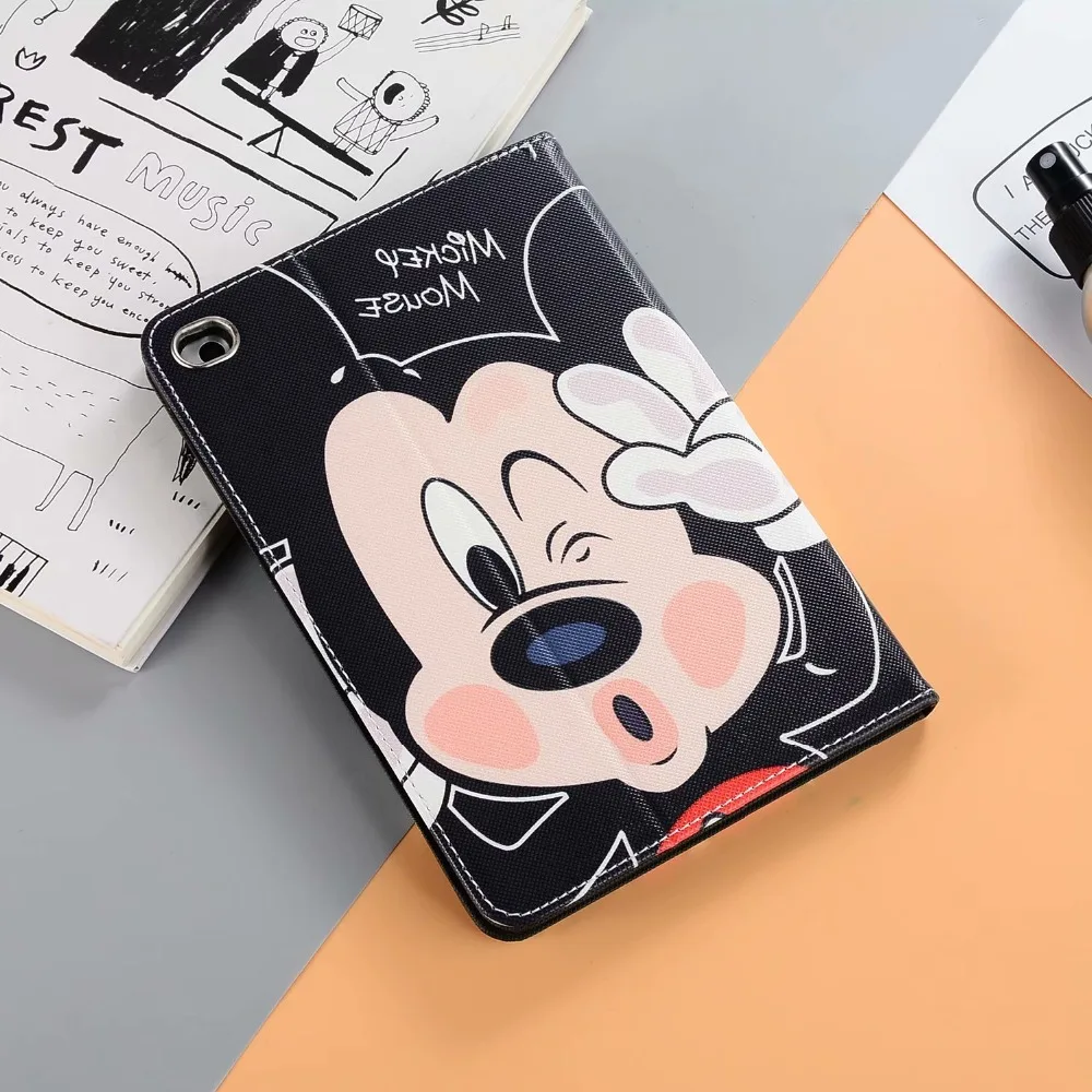 Чехол с милым рисунком Микки и Минни Маус для Apple новый iPad 9 7 2017 2018 кожаный