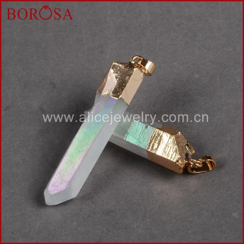 Женский кулон BOROSA из титана с кристаллами и кварцем Ювелирное Украшение G0061 |