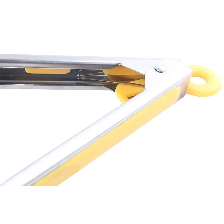 1 шт. Пластик Кухня щипцы для барбекю Нержавеющая сталь зажим сервировки