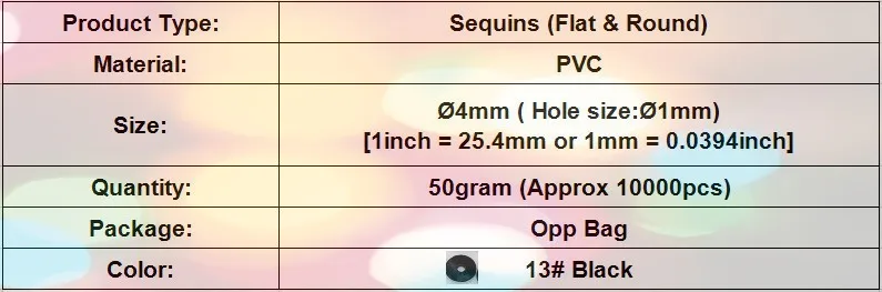 LNHOME-50g(10000 шт) 4 мм, плоские круглые свободные блестки раззноцветные часы Свадебные Ремесло хорошего качества 13# черные конфетти
