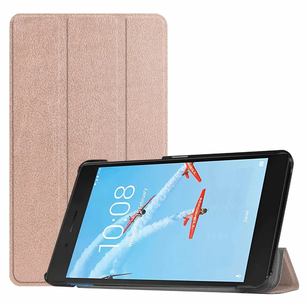 Ультратонкий чехол-подставка из искусственной кожи для lenovo Tab E7 7104 TB-7104F 7104F 7 дюймов, умный чехол для планшета, противоударный флип-чехол+ пленка+ ручка