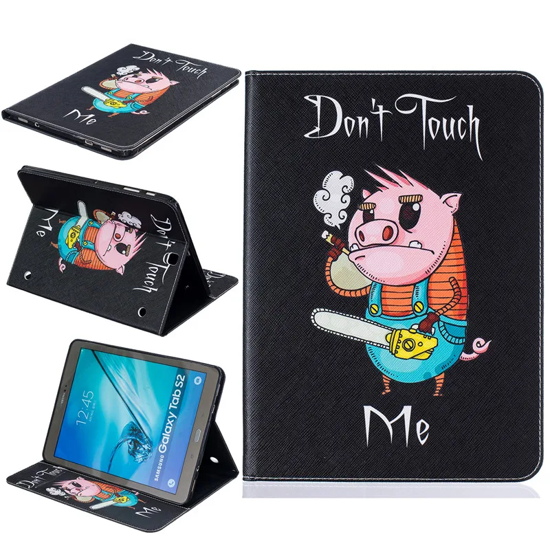 Tab S2 T815 T810 9.7" Tablet Case PU Leather Flower Bear Stand For Samsung Galaxy 9.7 T813 SM-T810 SM-T815 Fundas | Компьютеры и