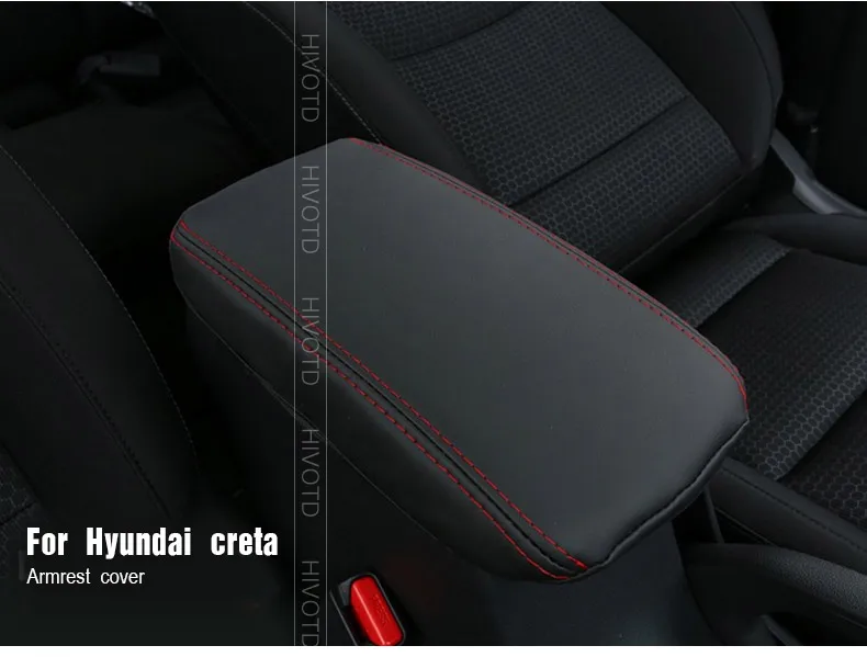 Hivotd для hyundai creta ix25- аксессуары для автомобиля подлокотник коробка крышка центральная консоль защитный чехол из искусственной кожи автомобильный-Стайлинг