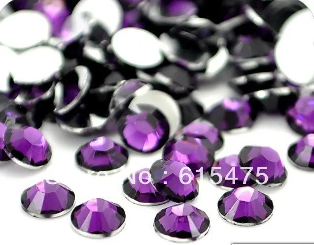 

3mm Amethyst Color SS10 crystal Resin rhinestones flatback,Nail Art Rhinestones,100,000pcs/bag