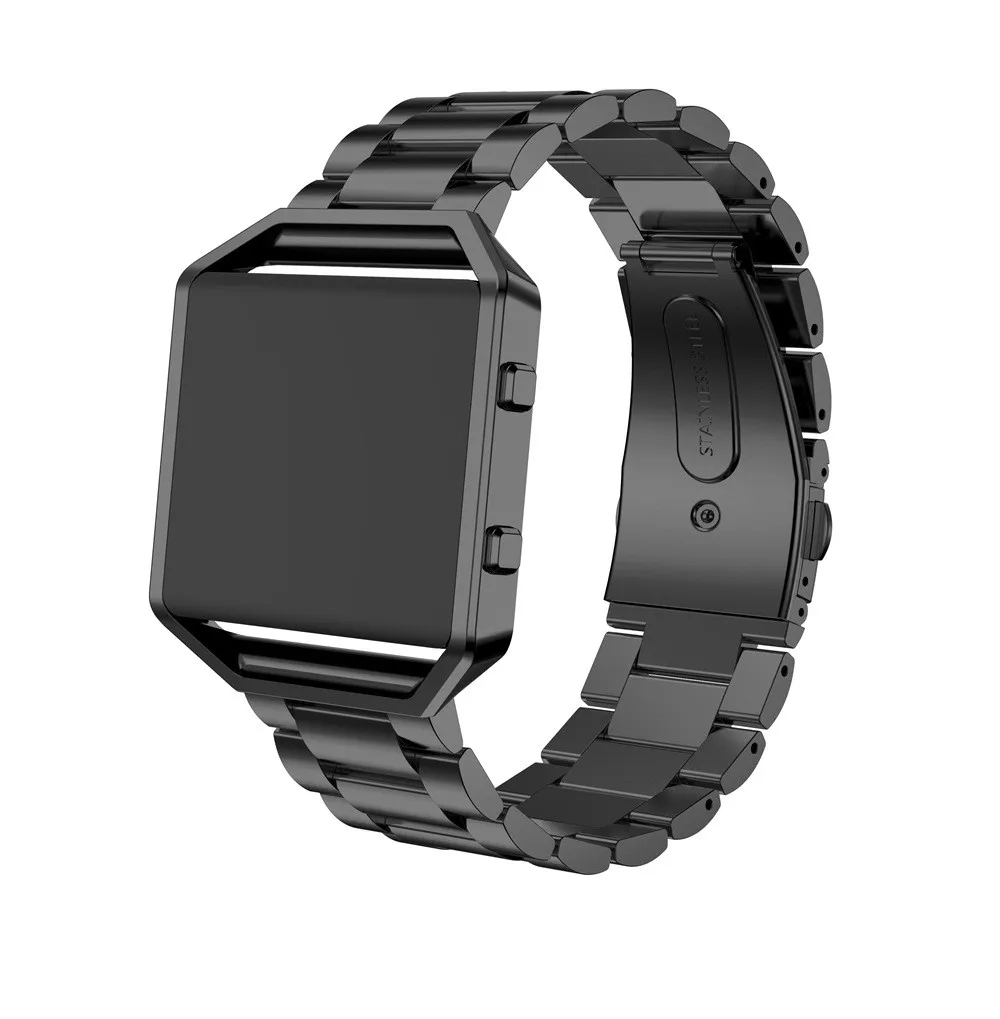 Замена нержавеющей стали наручные часы ремешок рамка для Fitbit Blaze gear s3 классический браслет для часов нержавеющая сталь