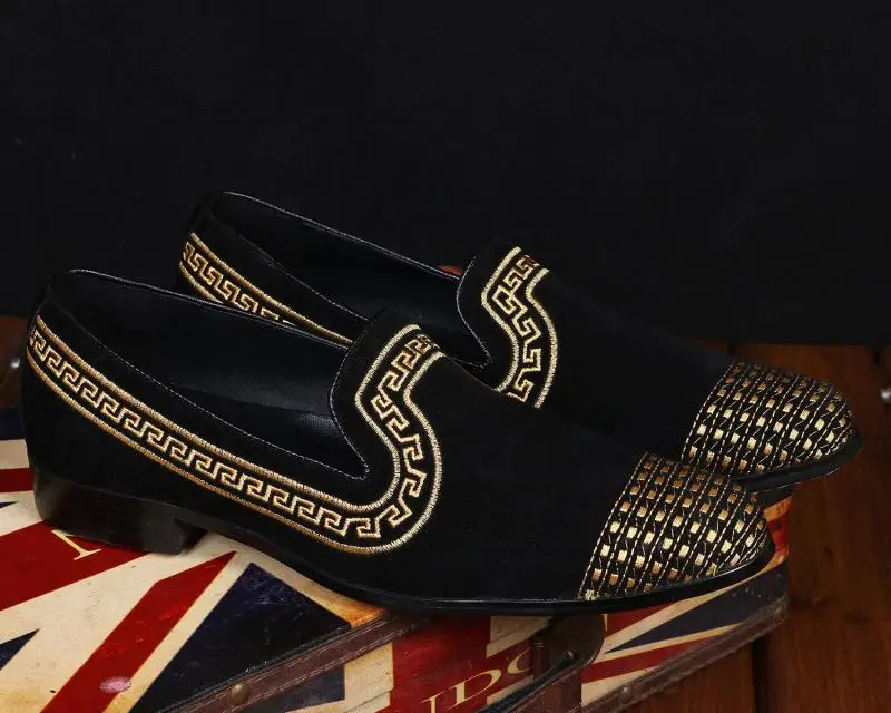 2017 г. Новое поступление мужская обувь с вышивкой Роскошные повседневные мужские