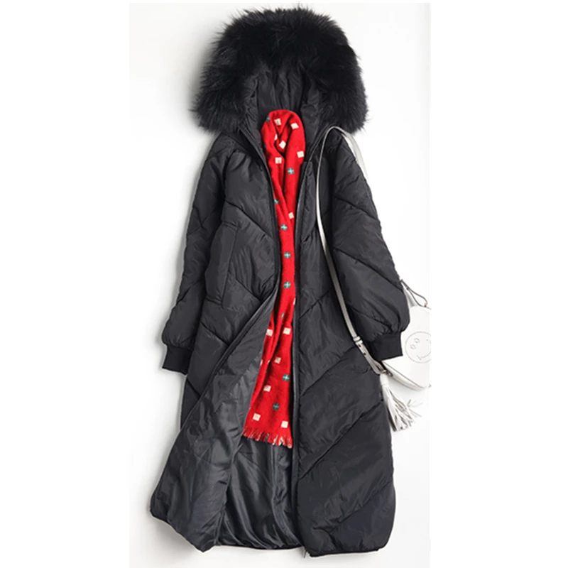 Модная теплая водонепроницаемая куртка с меховым воротником и капюшоном на