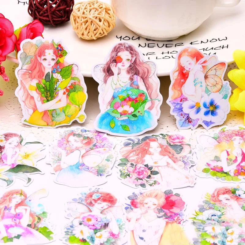 15 шт kawaii милые самодельные наклейки для повседневной девушки в лесу/Декоративные