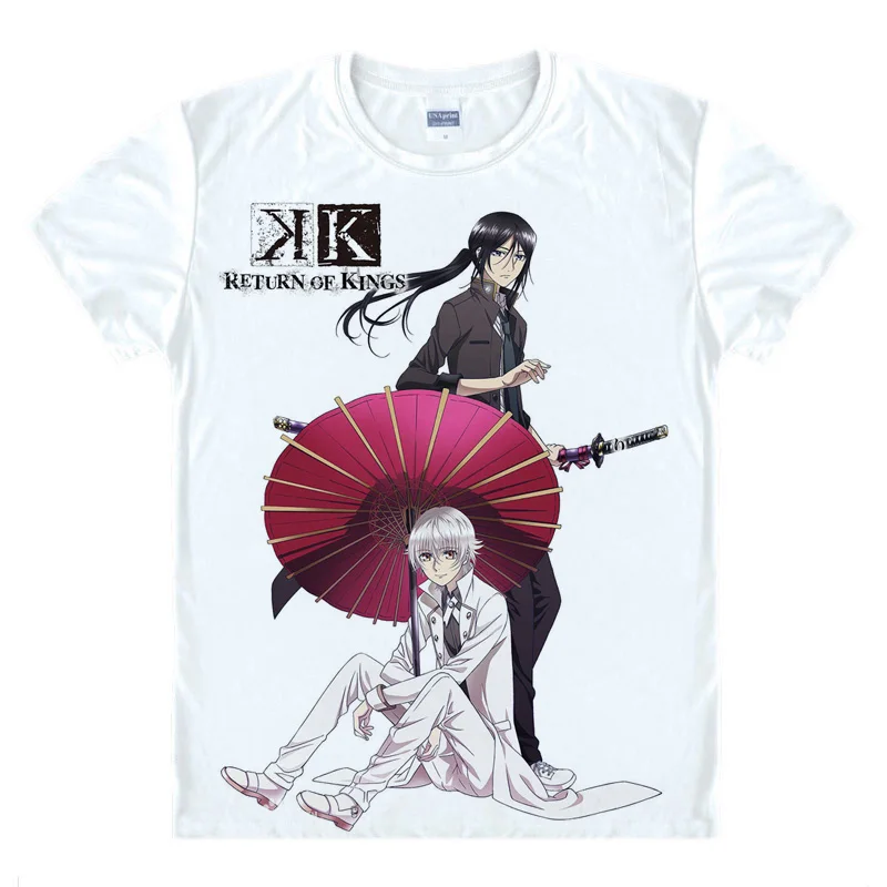 Аниме рубашка Coolprint K Project футболки в разных стилях с коротким рукавом рубашки