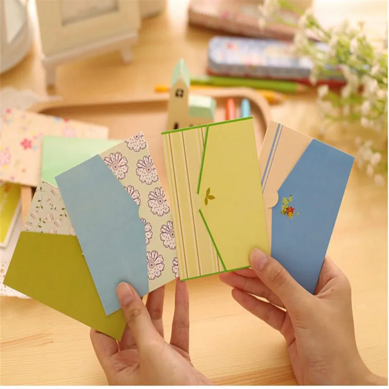 6 шт. мини-конверт милые канцелярские товары деревенский стиль креативные свежие