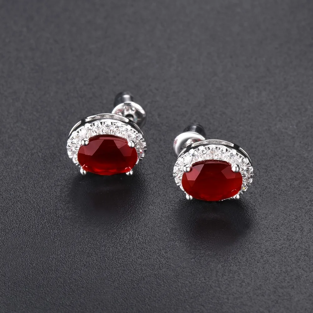 Hutang 7.0ct натуральный красный агат серьги серебро 925 Изящные ювелирные изделия с