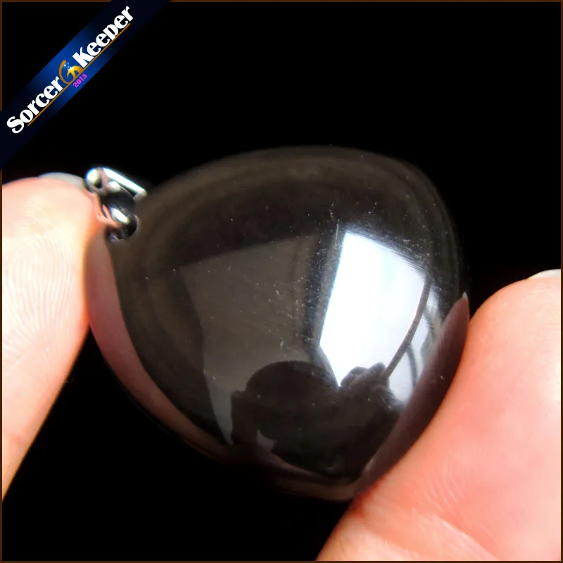 Горячие хрустальные ювелирные аксессуары кулон натуральный обсидиан камень