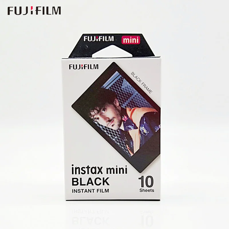 black Пленка Fujifilm Instax Mini 9 10 листов fr FUJI Instant Photo camera Mini 9 7s 25 50s 70 90 SP-1 SP-2, Polariod 300 - Цвет: black