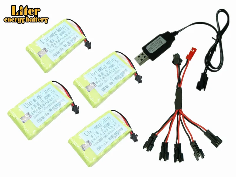 7.2v 2800mah AA NI-MH Battery with charger High capacity electric toy battery Remote car ship robot rechargeable | Электроника