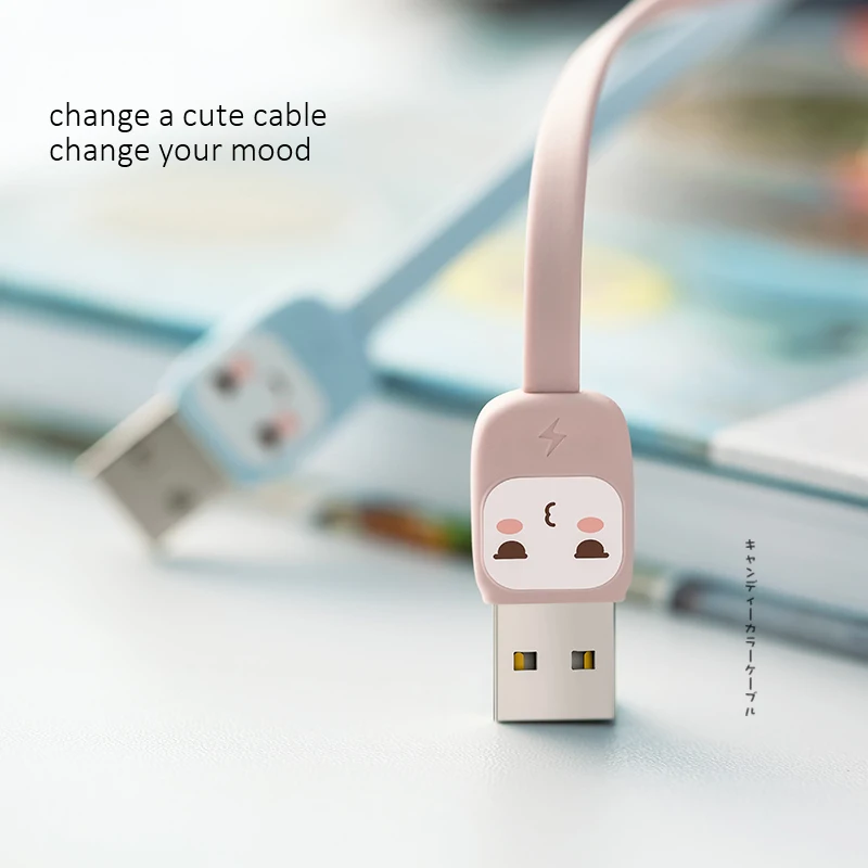 Ярких цветов с героями мультфильмов симпатичный USB Тип C кабель USAMS зарядный