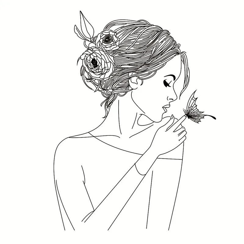 Девушка прозрачный чистый силикон штамп/печать для DIY Скрапбукинг/фотоальбом