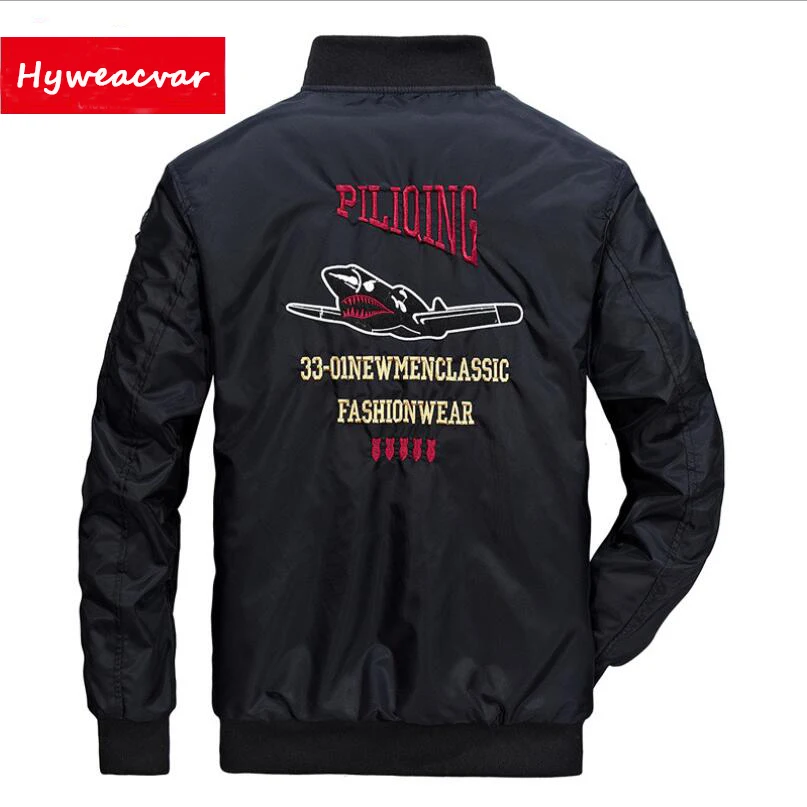 Куртка Hyweacvar Мужская с вышивкой|air force coat|pilot air forceflight jacket |
